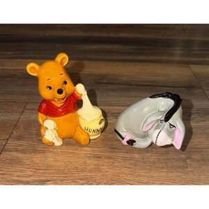 Vintage Winnie the Pooh & Eeyore Walt Disney Productions c 1970s Ceramic Figures